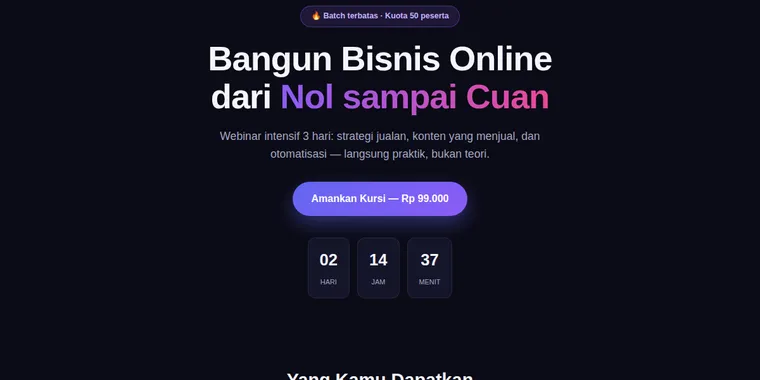 Contoh Landing Page
