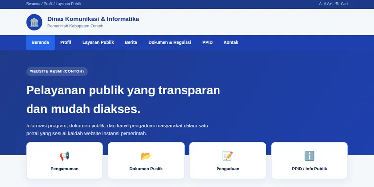 Contoh Website Instansi/OPD