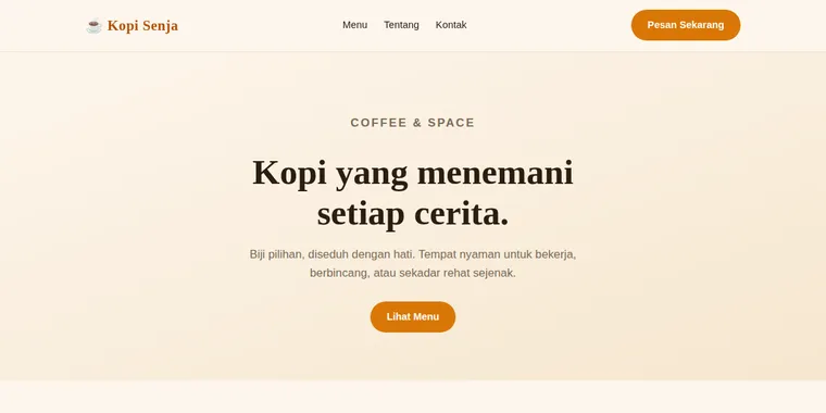 Contoh UMKM Kopi Senja
